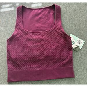 DSG | Women's Deep Burgundy Long Line Momentum Seamless Crop Top | NWT | XS